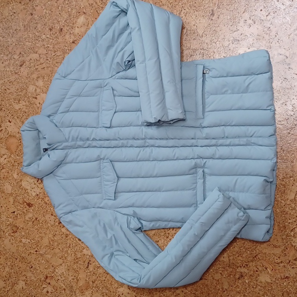 Donatova Light Blue Down Filled Puffer Jacket Women's Size L